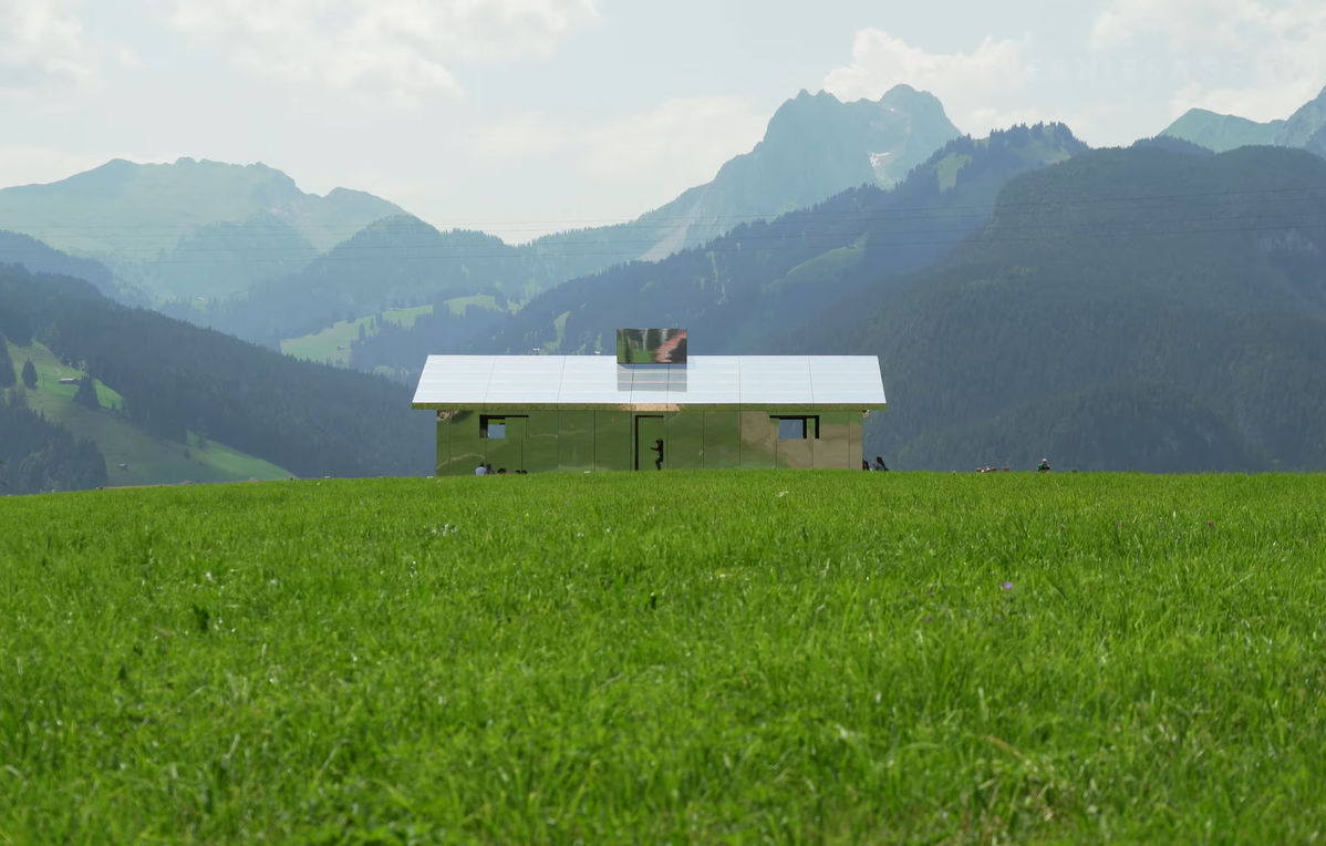 Дом-мираж, создавался с целью "сохранить эстетику" сельской местности Альп