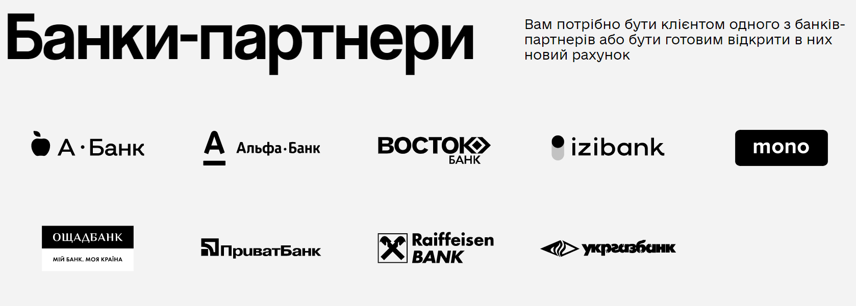 Список банков, которые сотрудничают с єПідтримкой