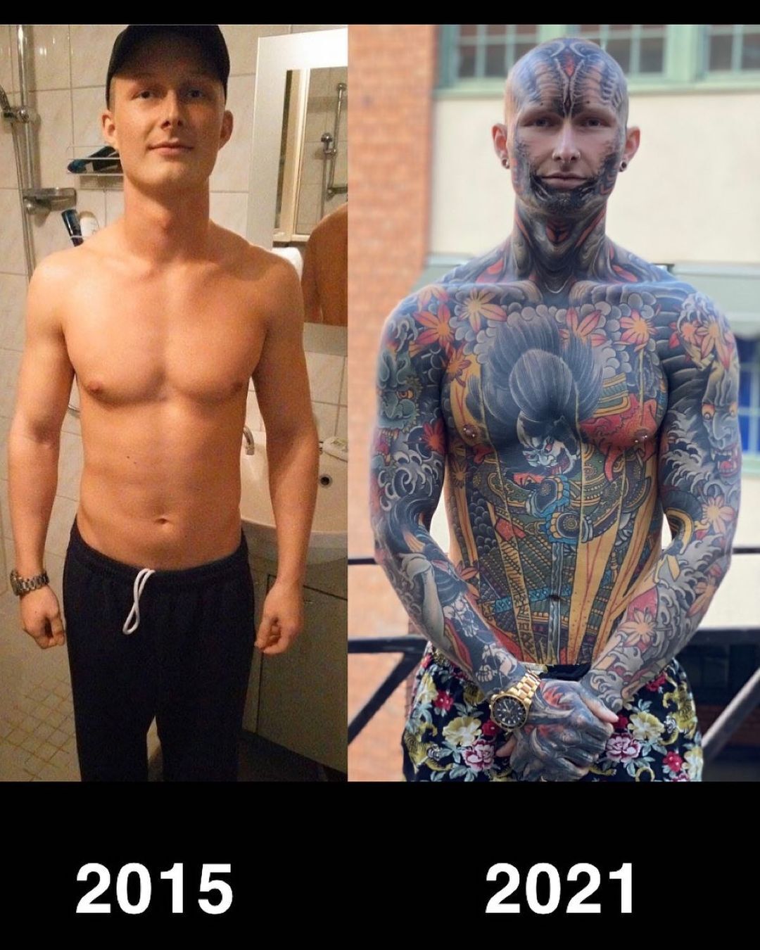 Трістан Вайгельт до та після трансформації
