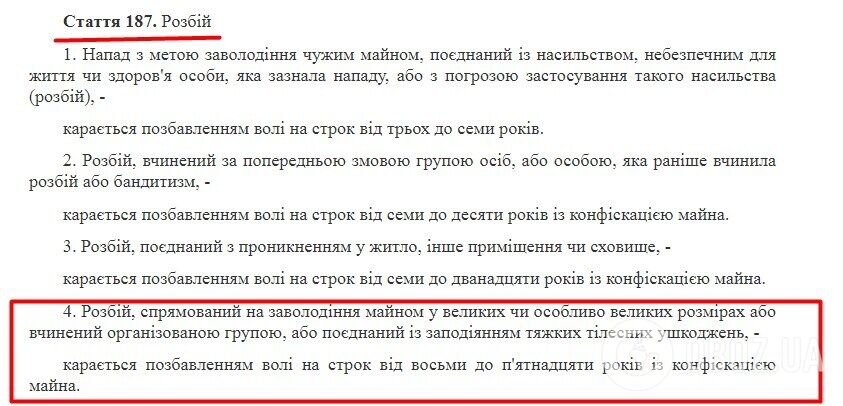 За разбойное нападение преступникам грозит большой срок