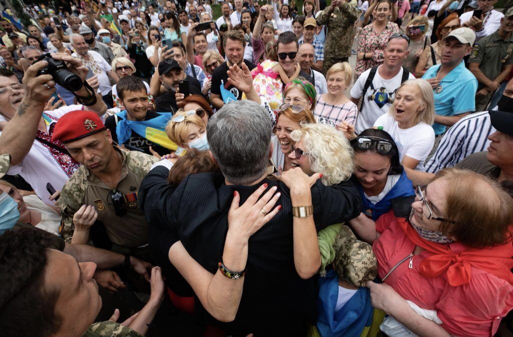Під час Маршу патріотів на Хрещатику, Київ, Україна, 24 серпня 2021 р.