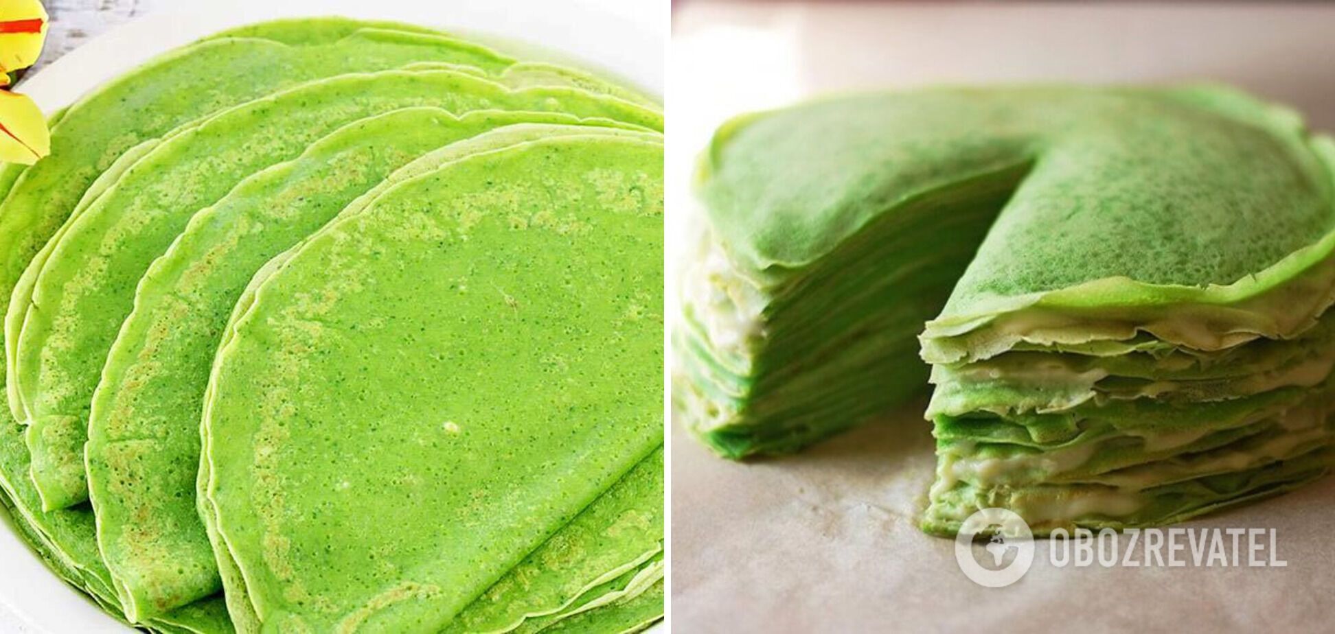 Рецепт млинців зеленого кольору