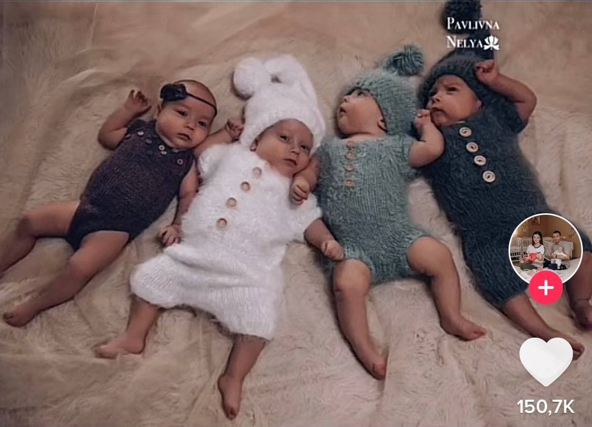 Четвернята із Закарпаття святкують перший день народження: як зараз виглядають три братики та сестричка. Відео