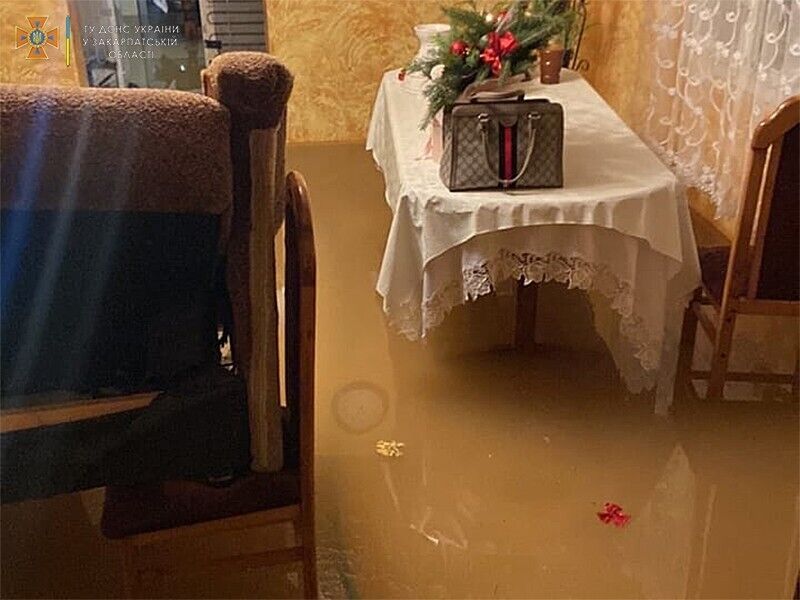 На Закарпатье из-за ухудшения погодных условий затопило дома