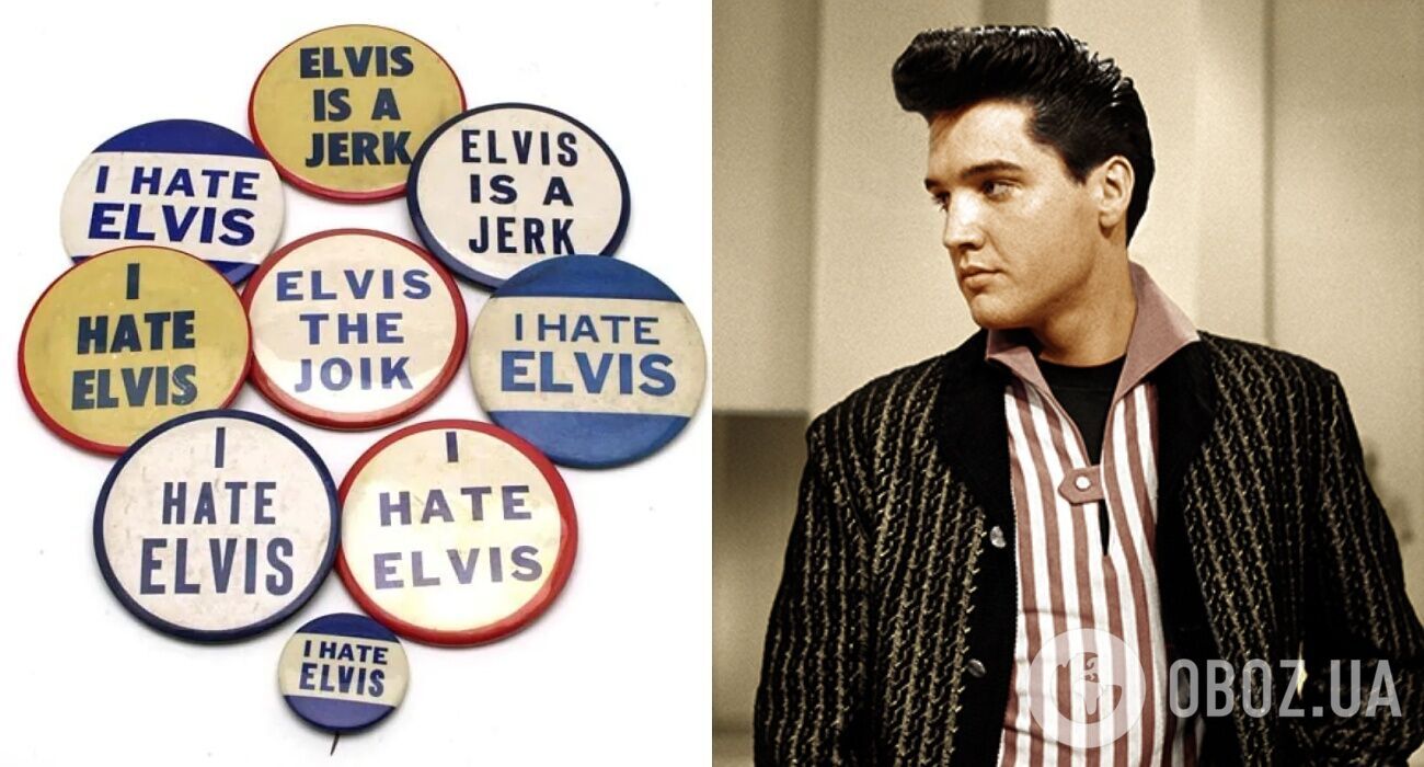Некоторое время менеджер Пресли продавал значки "Я ненавижу Элвиса".