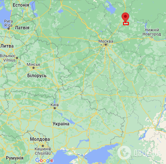 Бурмакіно Ярославської області на карті