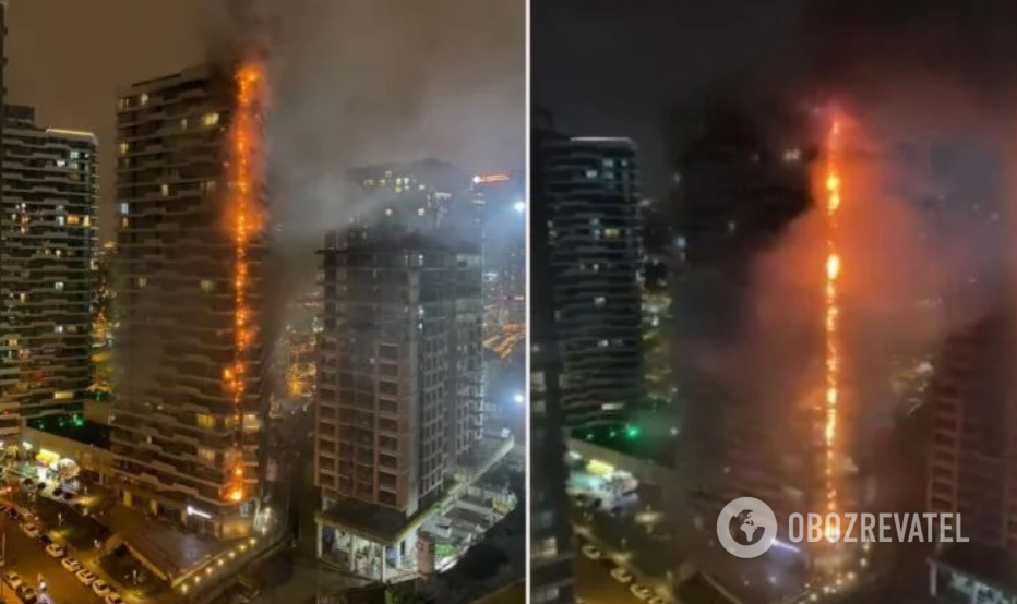 В Стамбуле загорелся небоскреб, огонь охватил все 24 этажа здания. Фото и видео