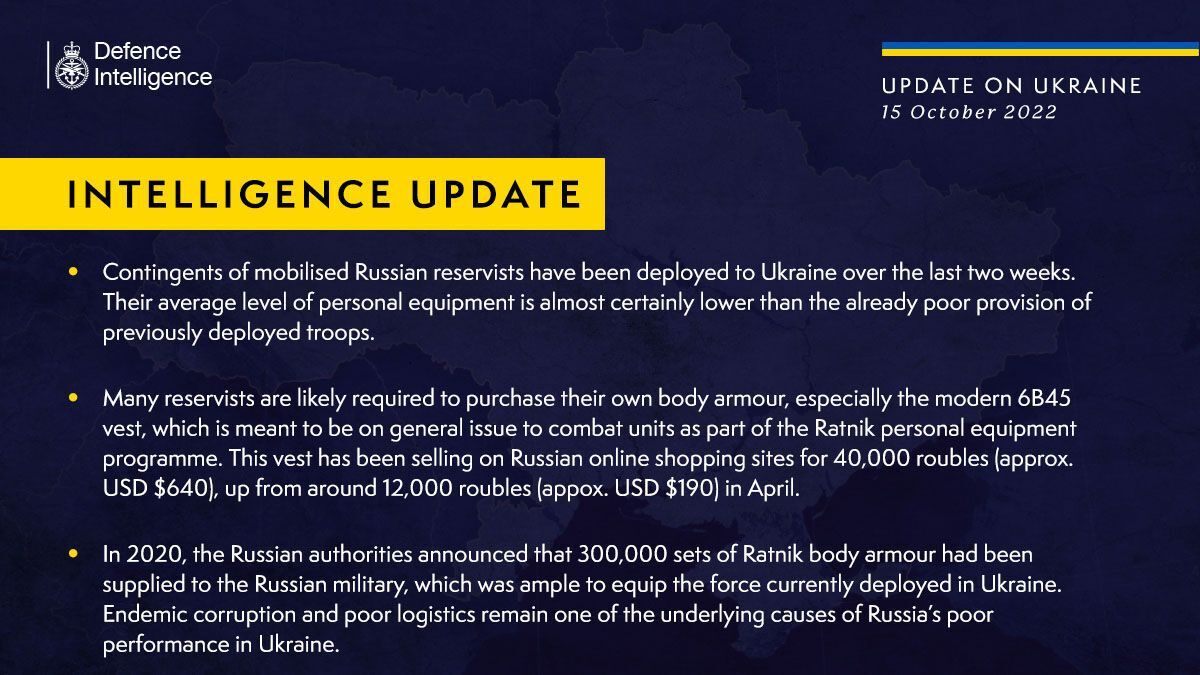 У розвідці Британії розповіли про проблеми РФ з забезпеченням мобілізованих.