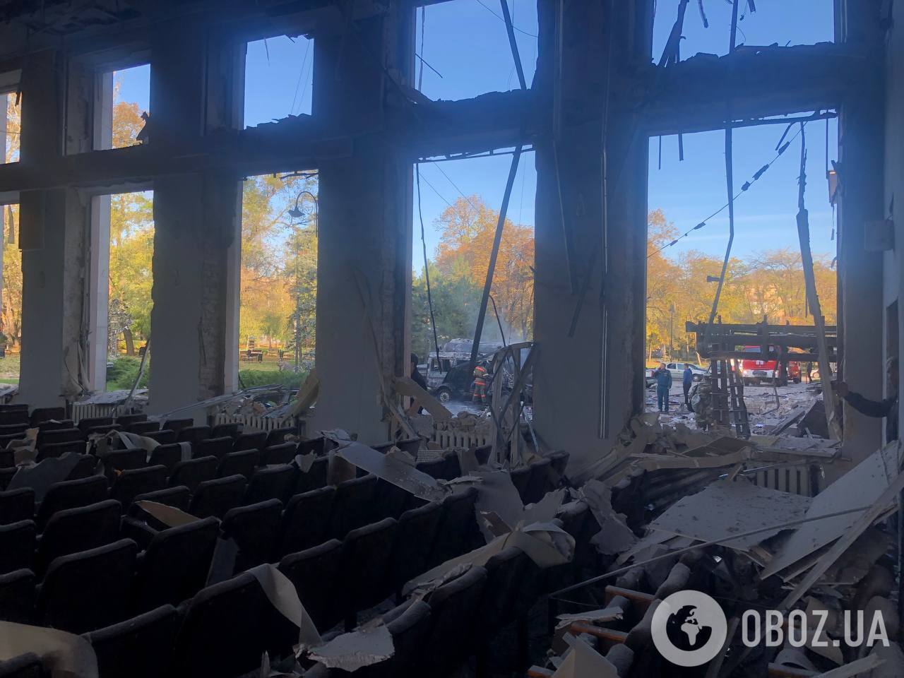Руйнування у будівлі адміністрації "ДНР"