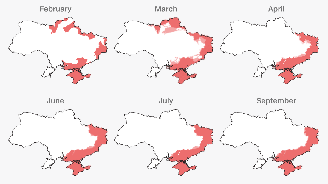 Как менялась карта боевых действий в Украине с 24 февраля: инфографика