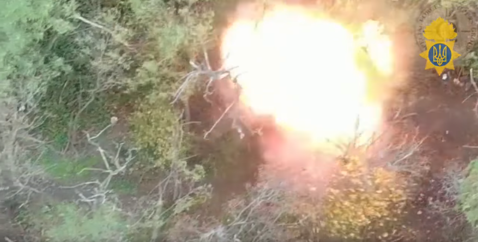Українські спецпризначенці влучним ударом знищили склад боєприпасів окупантів. Відео