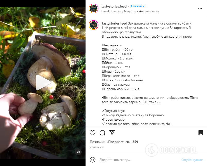 Настоящая закарпатская мачанка из белых грибов: к картофелю, вареникам и кашам