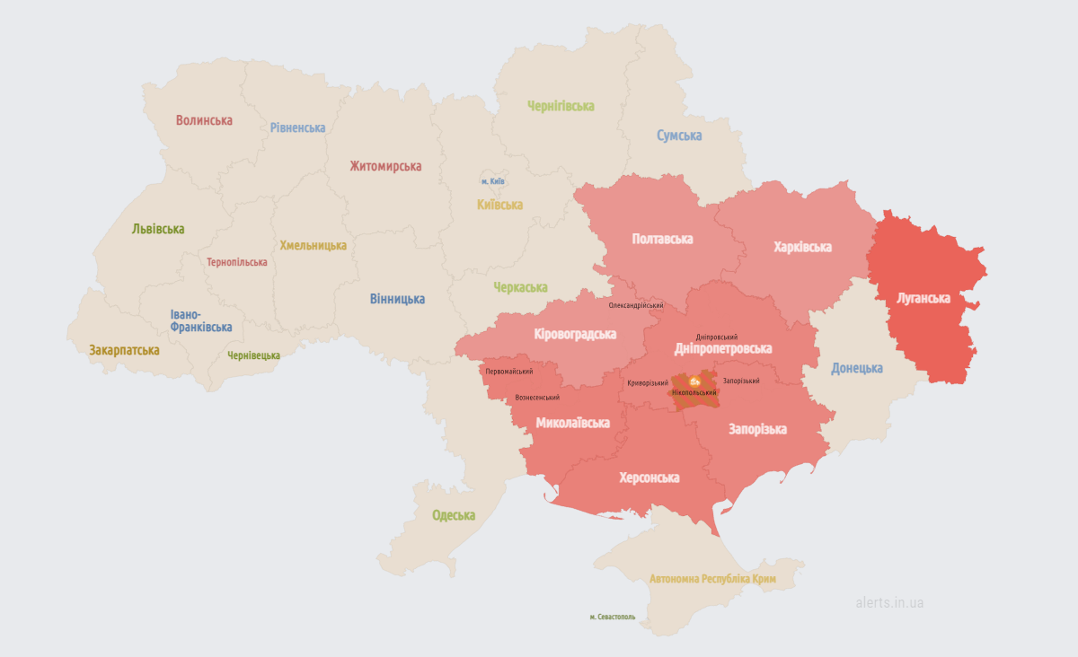 На Полтавщині і Дніпропетровщині пролунали вибухи