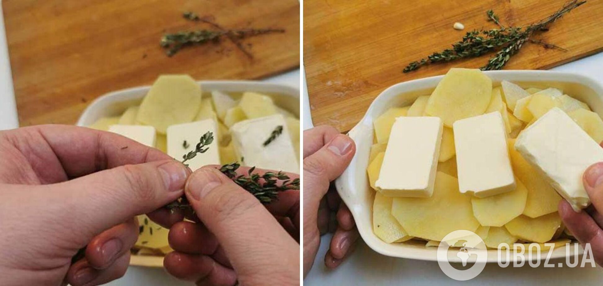 Запеченный картофель чесноком и сливочным маслом
