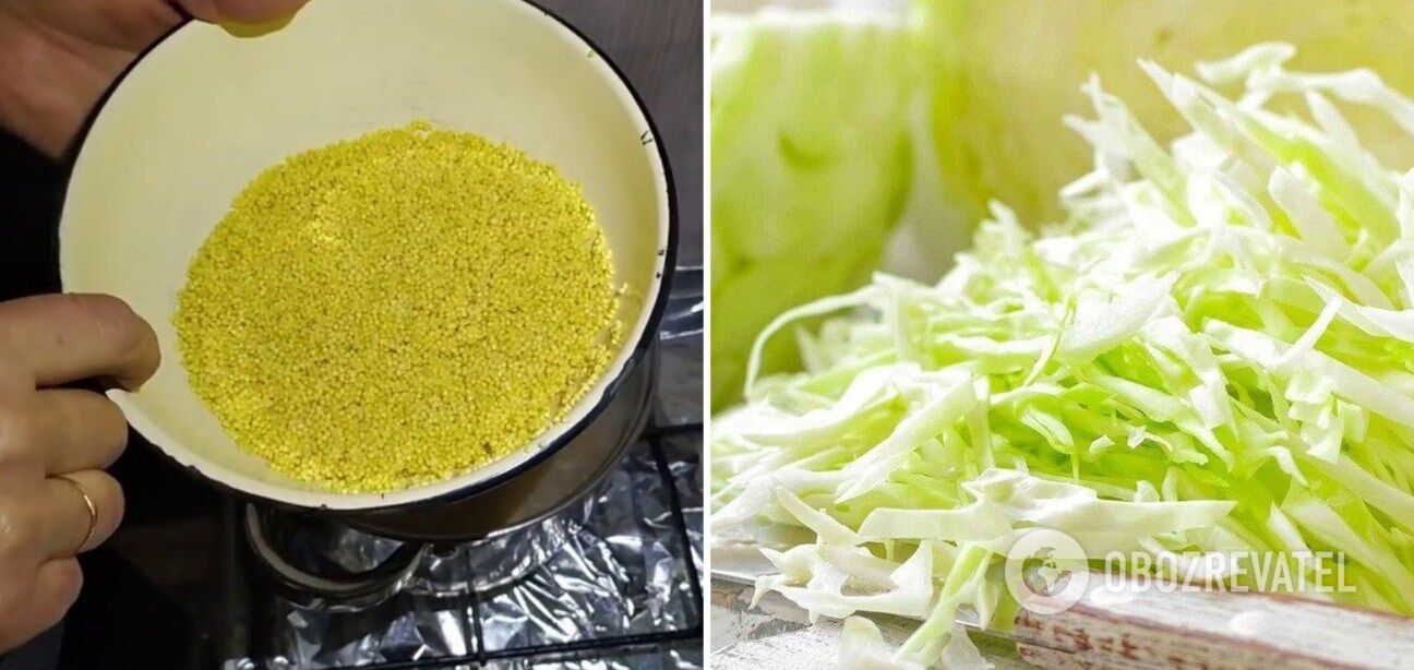 Как вкусно приготовить капусту с пшеном