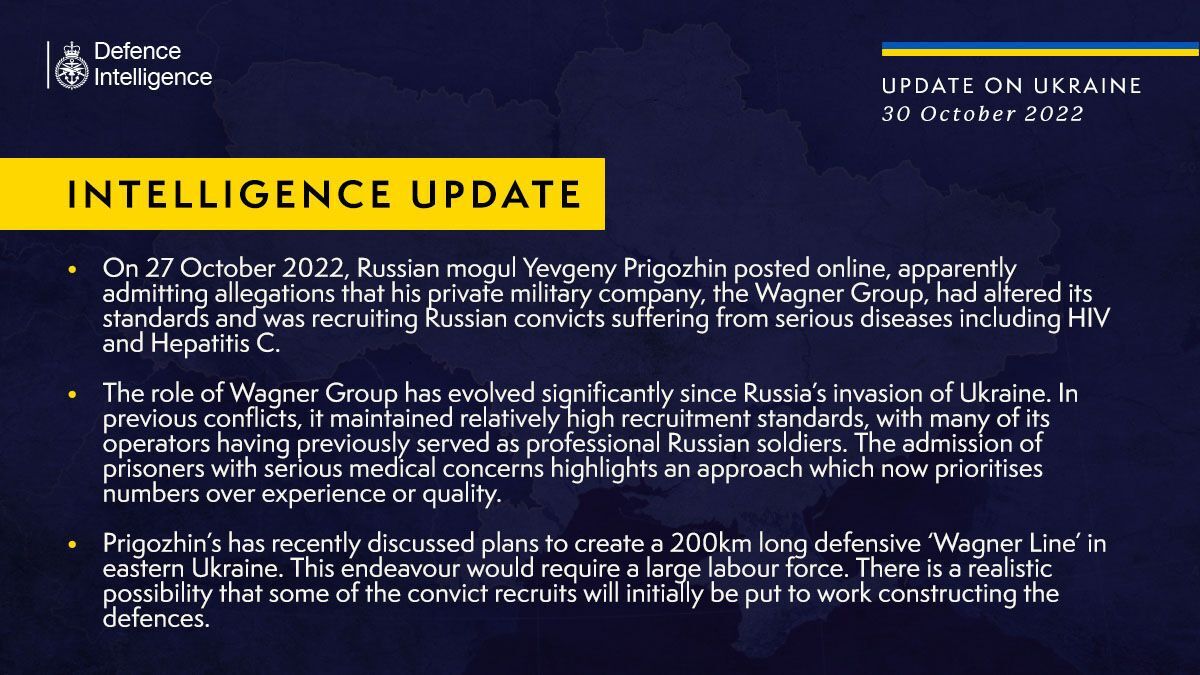 ПВК Вагнера змінила принципи набору в свої лави після вторгнення РФ в Україну: розвідка Британії вказала на "нюанси"