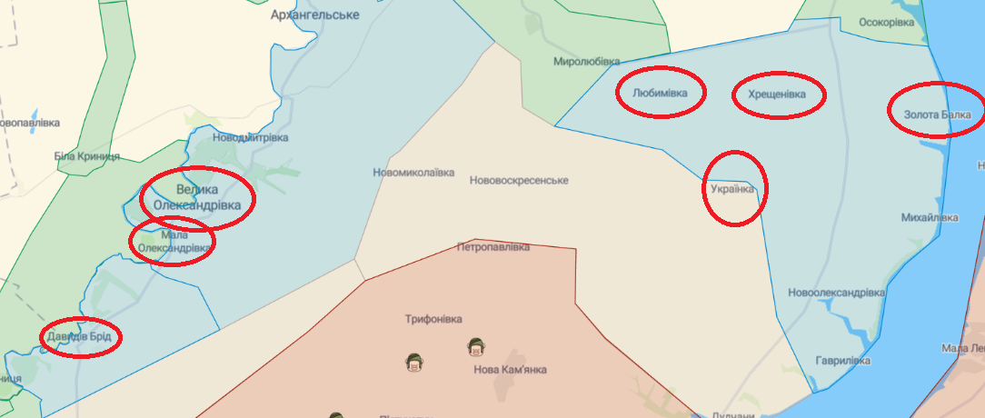 ЗСУ вже звільнили 8 населених пунктів Бериславського району на Херсонщині – ОК ''Південь'' 