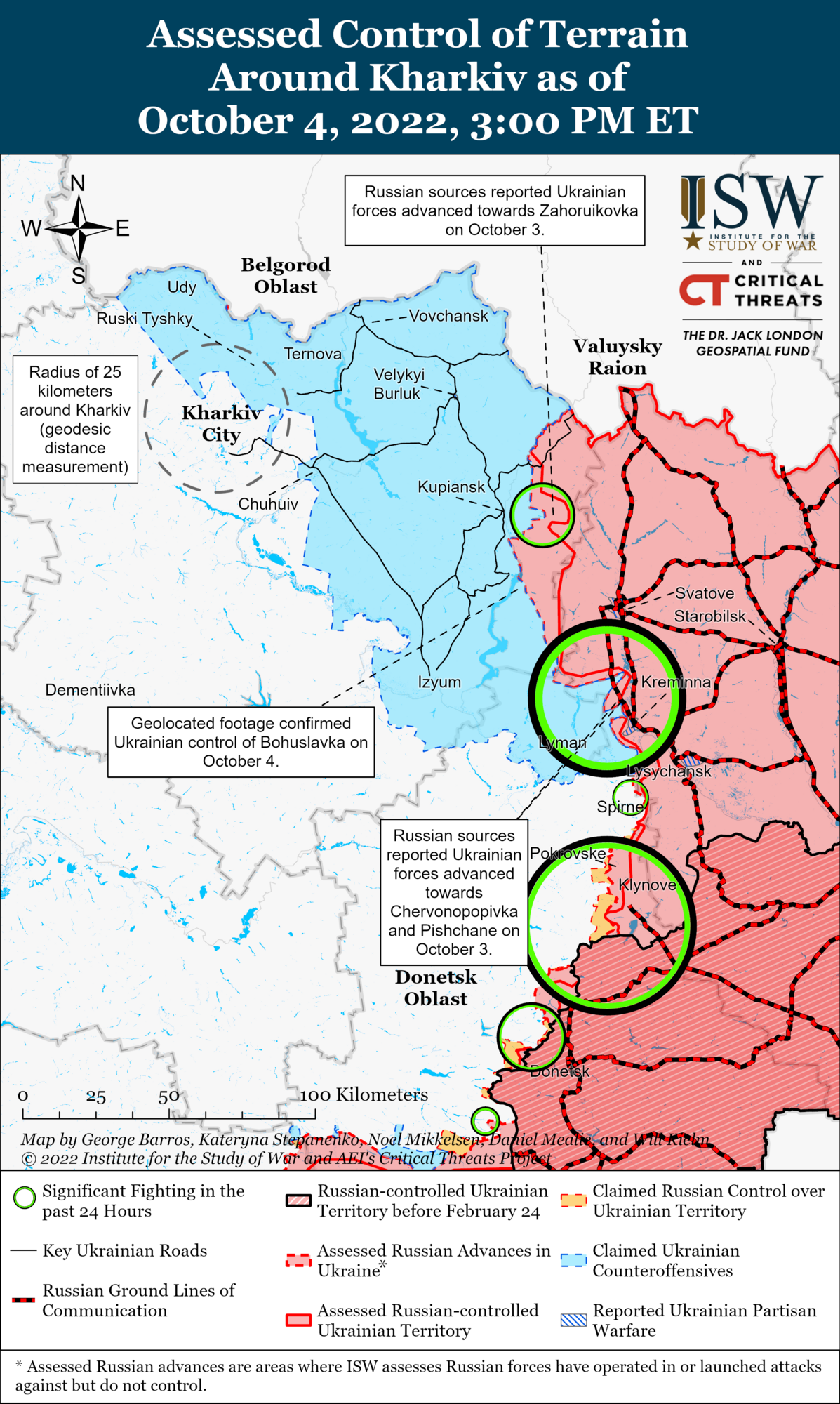 ЗСУ ведуть контрнаступ у трьох областях, є успіхи: в ISW детально проаналізували ситуацію на фронті. Мапа