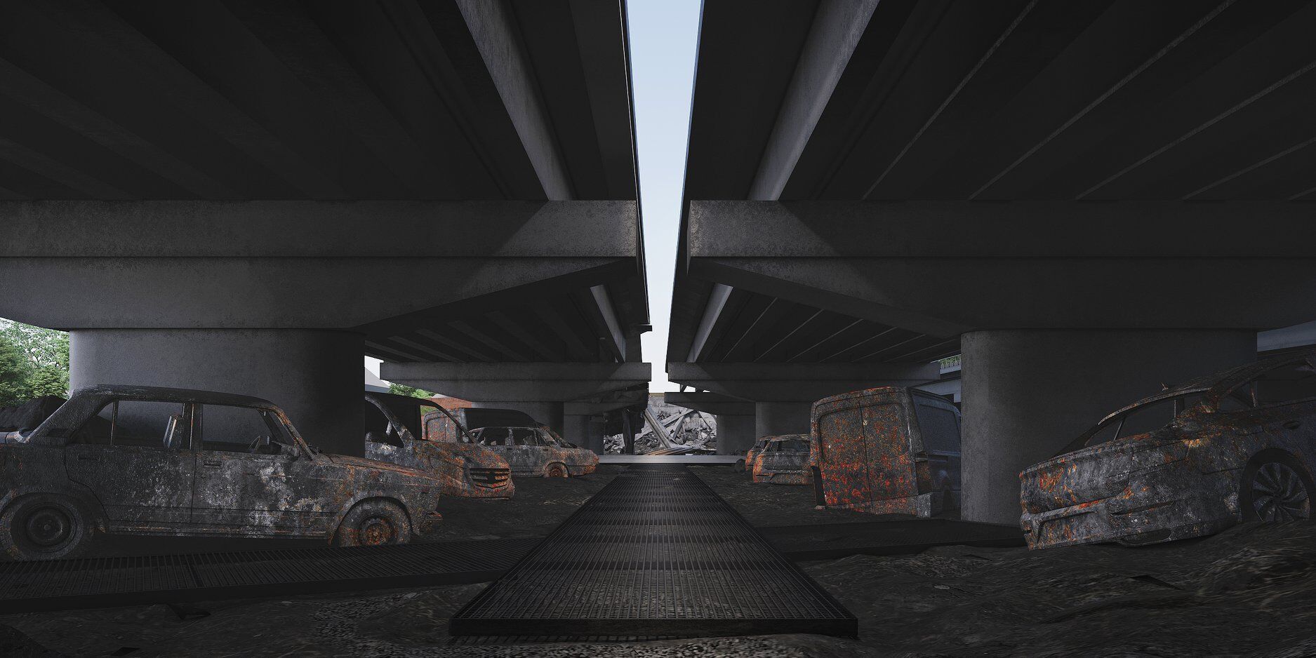 Архітектори представили концепцію меморіального комплексу навколо зруйнованого мосту біля Ірпеня. Фото