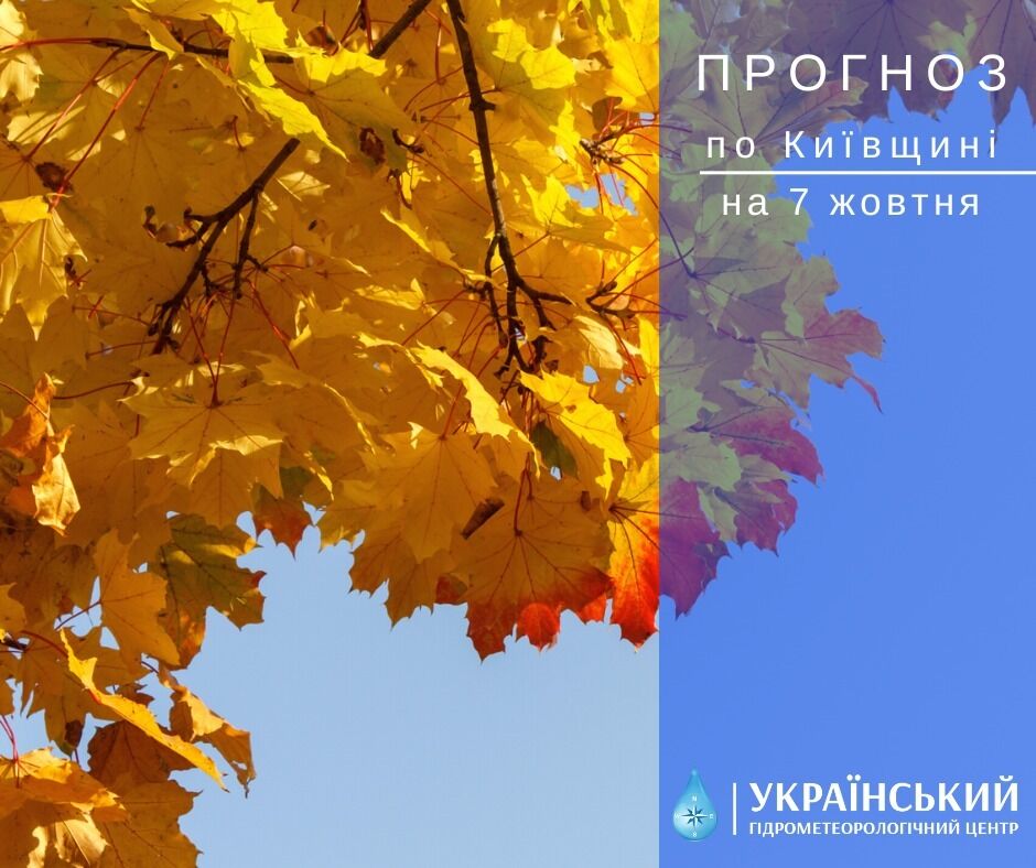 Без дощів і до +20°С: детальний прогноз погоди в Києві та області на 7 жовтня