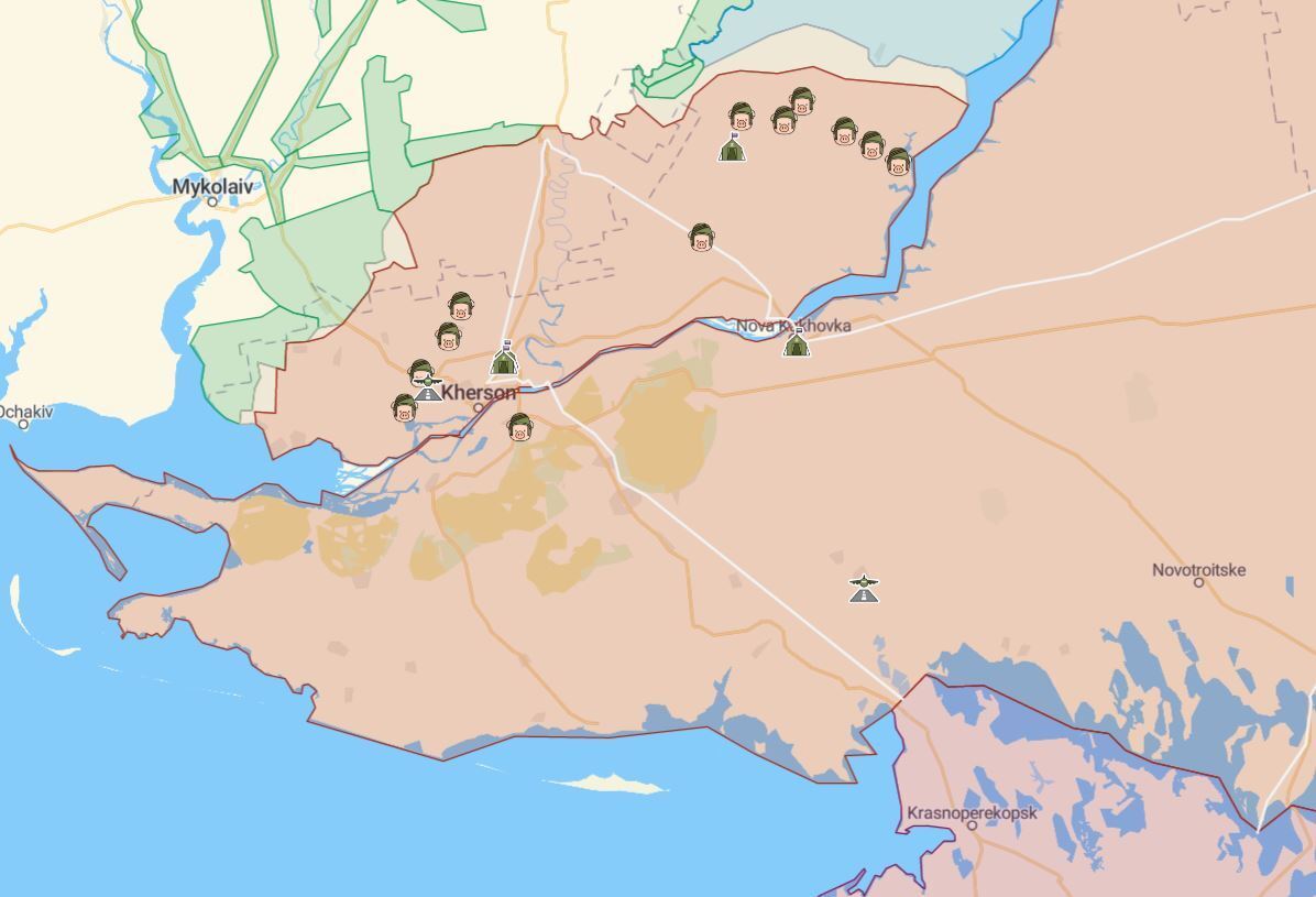 ВСУ освободили уже 1170 кв. км на Херсонском направлении. Карта