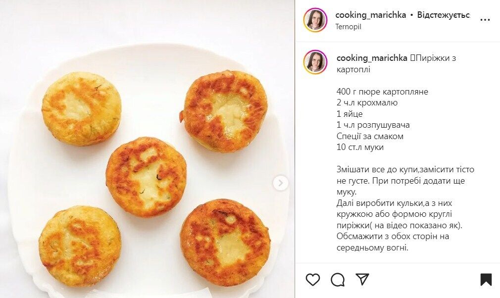 Рецепт жареных пирожков с картофельного пюре