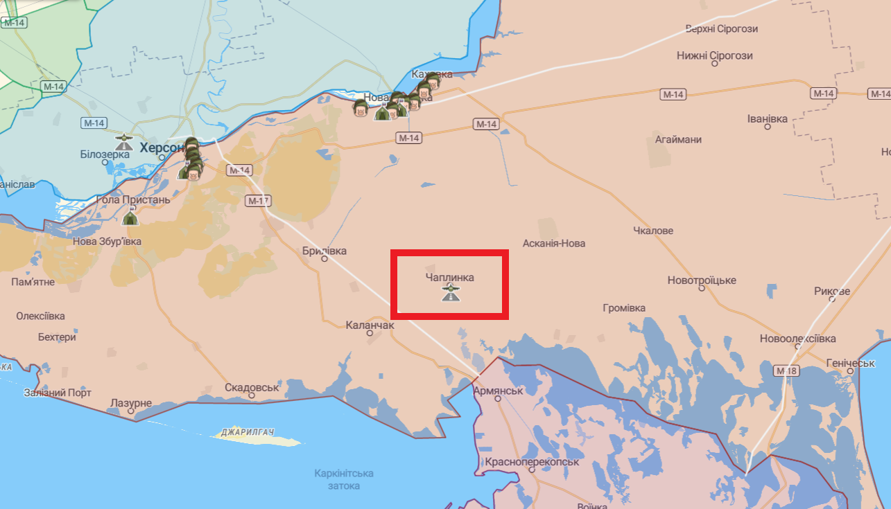 ВСУ нанесли удары по аэродрому в Чаплинке, где оккупанты строили укрепление