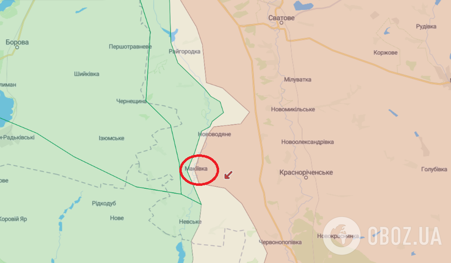 Макіївка Луганської області на карті