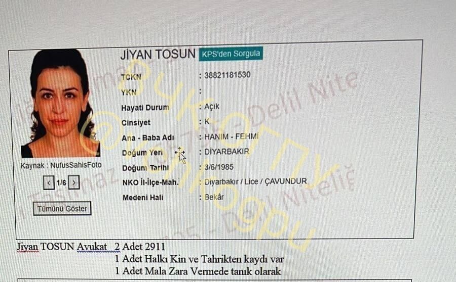 Курдский адвокат Джиян Тосун