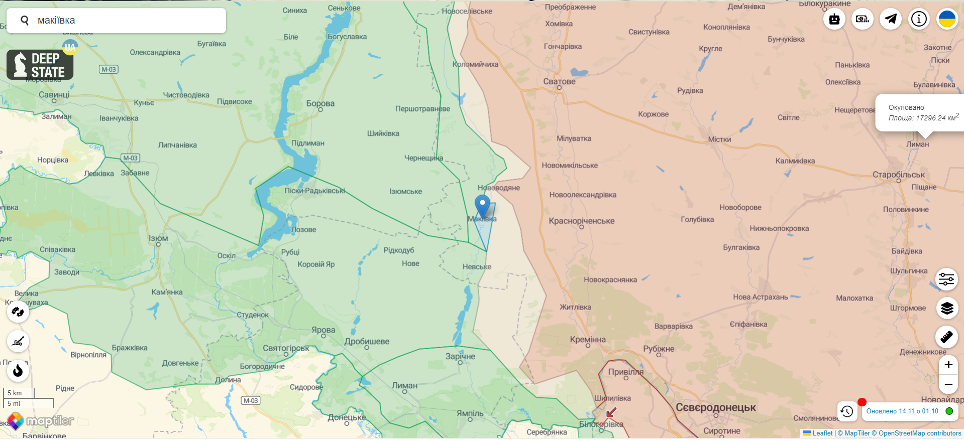 ЗСУ на Луганщині звільнили 12 населених пунктів, включно з Макіївкою, – Гайдай