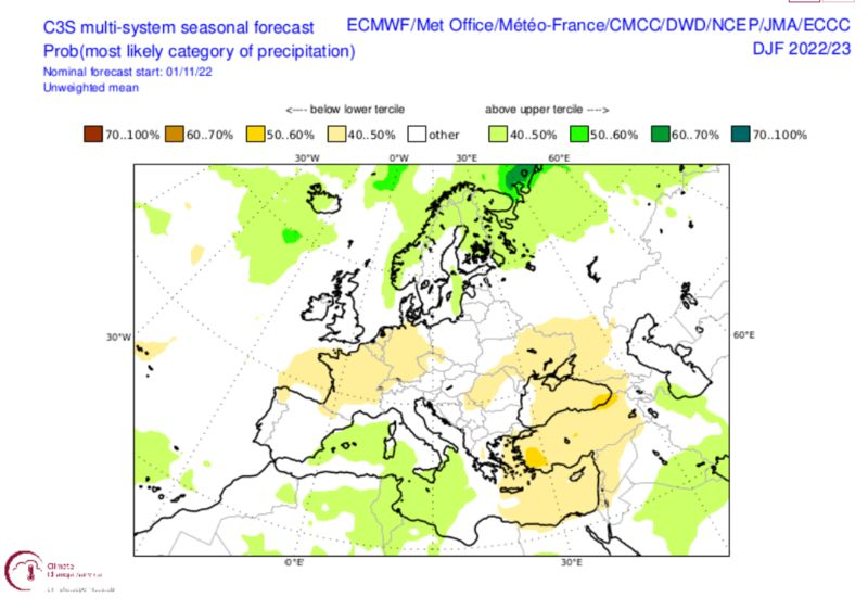Ученые прогнозируют аномально теплую зиму в Европе – Copernicus Climate Change