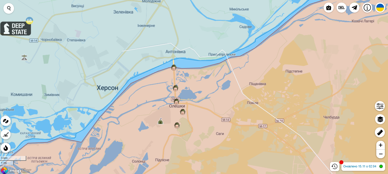 ВСУ ударили по Олешкам на левом берегу Днепра: уничтожен склад с боеприпасами и два ЗРК оккупантов