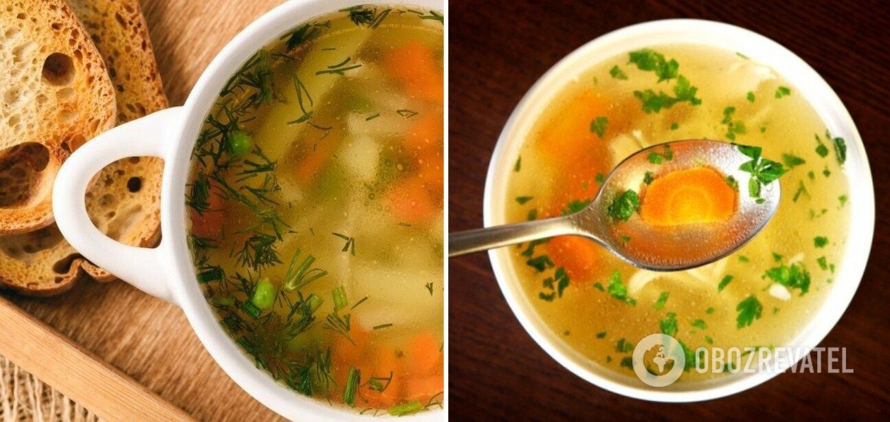 Легкий и быстрый суп без зажарки