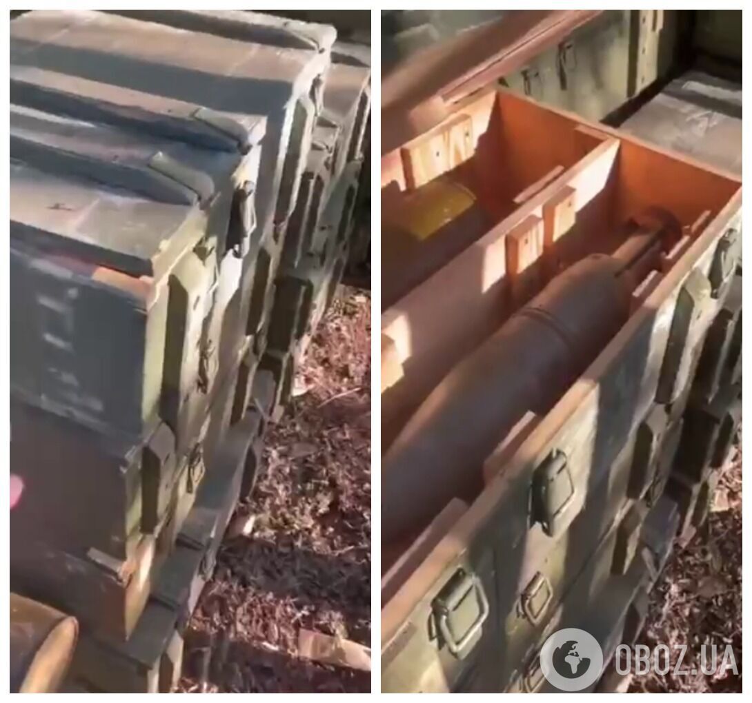 Оккупанты оставили ящики со снарядами