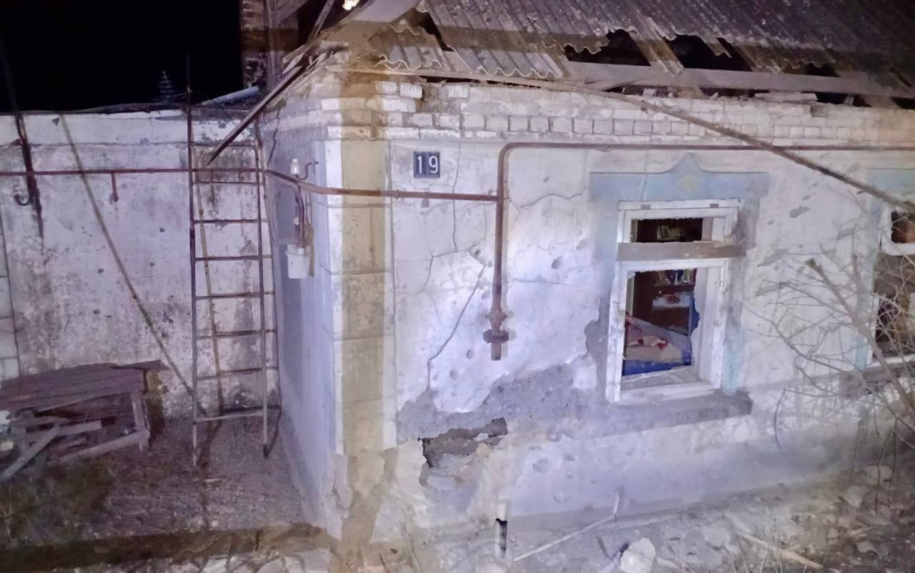 Частный дом в Днепропетровской области после российского удара