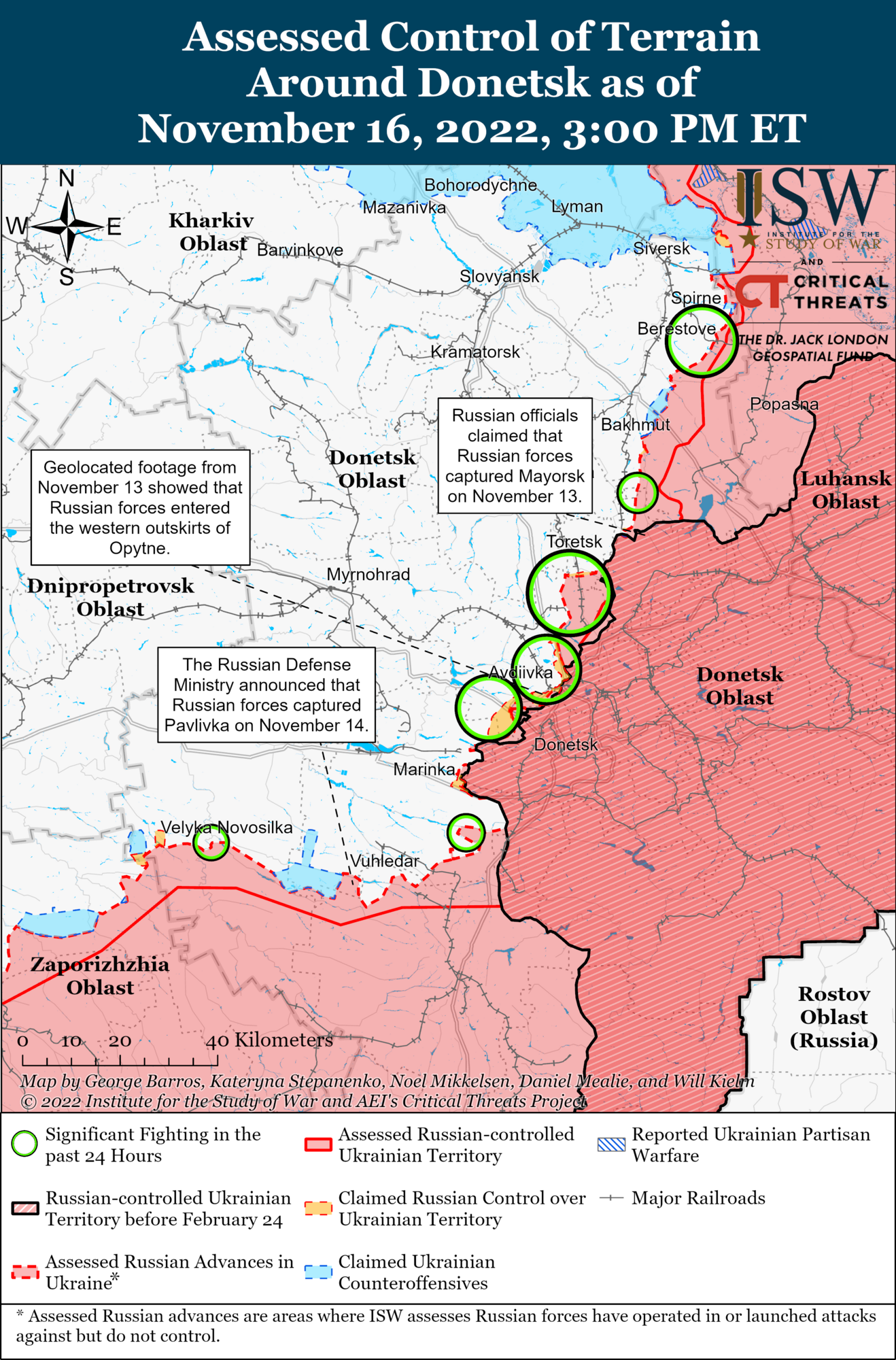 ЗСУ завдали ударів по російських логістичних вузлах на півдні й ведуть контрнаступ на Луганщині – ISW