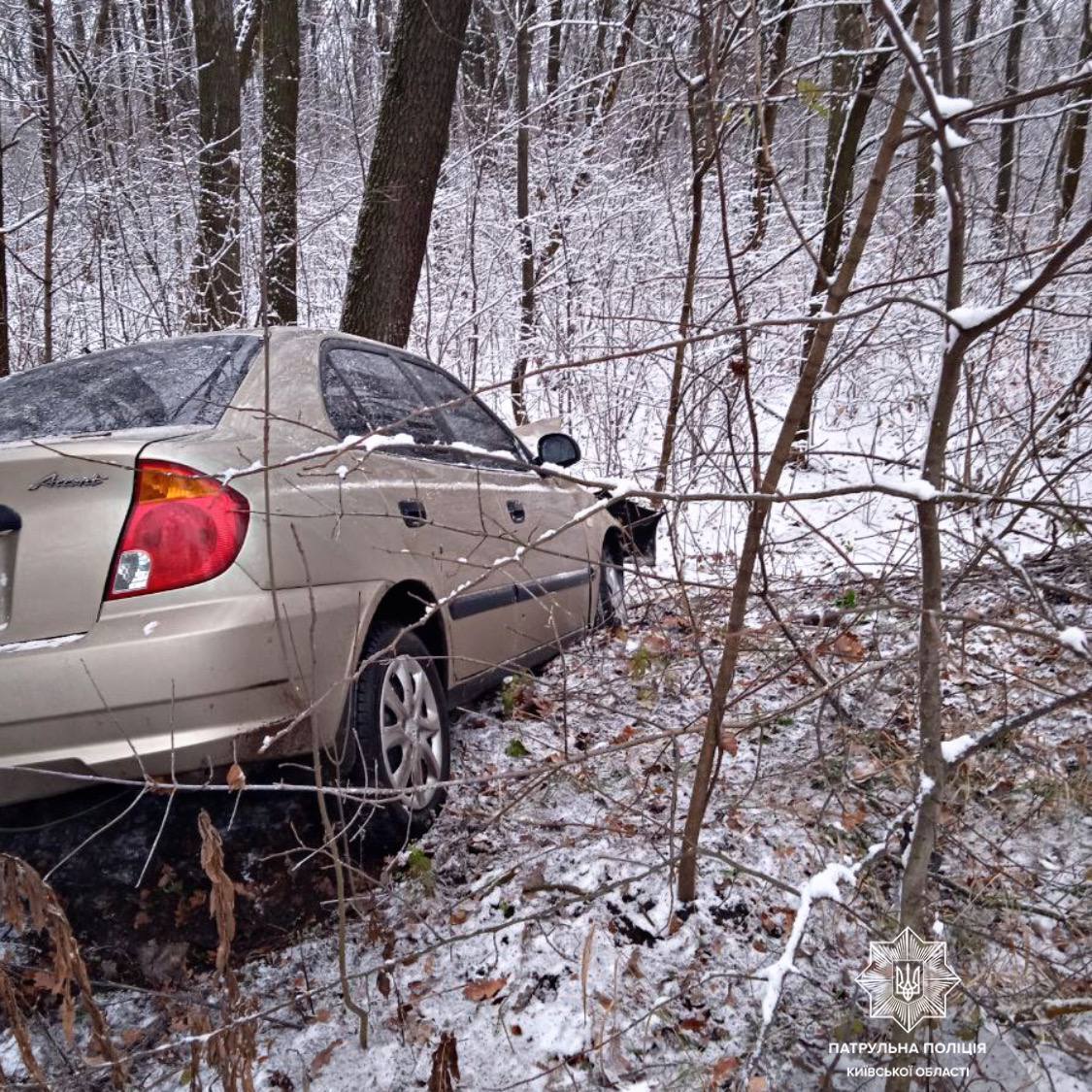 19 ДТП в сутки: в патрульной полиции сообщили о росте аварийности на дорогах Киевщины после снегопадов