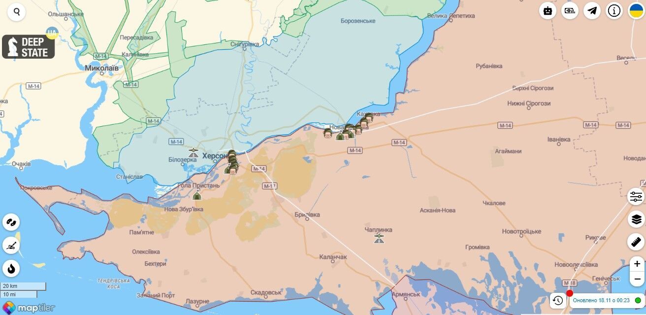 ЗСУ провели''демілітаризацію'' в Скадовську та Чаплинці, окупанти перекинули на Луганщину війська зі звільненого півдня – Генштаб