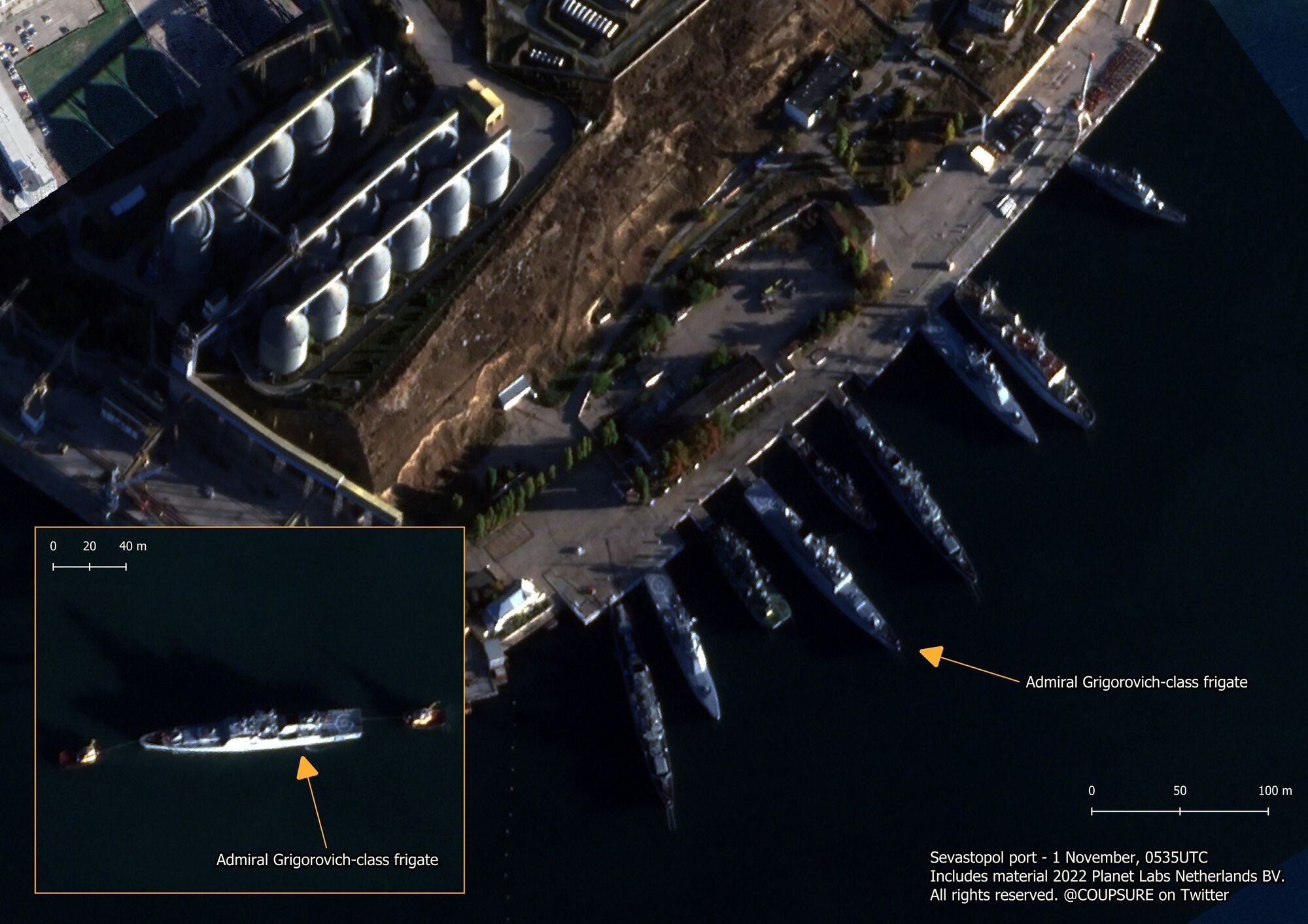 З’явилися перші супутникові знімки наслідків ''бавовни'' в Севастополі, внаслідок якої пошкоджено кораблі ЧФ РФ 