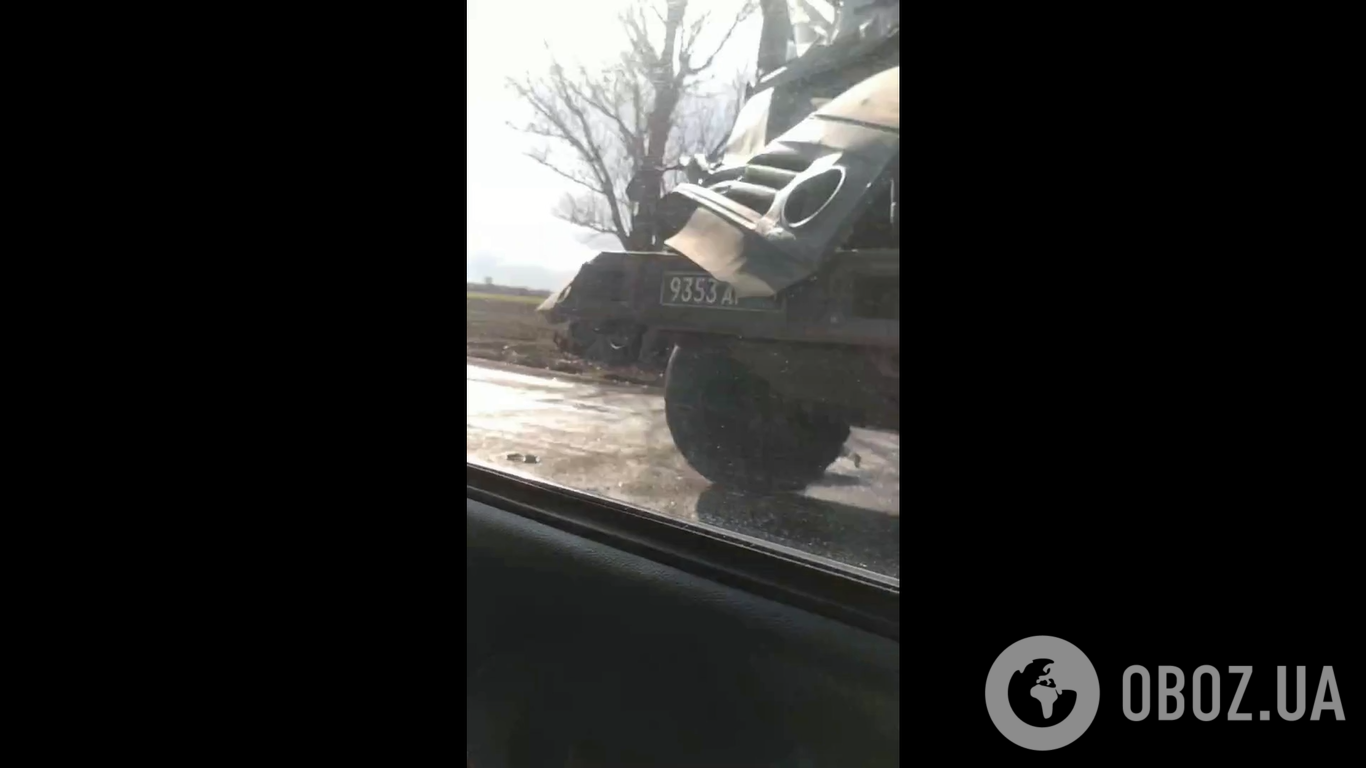 Разбитые грузовики оккупантов на трассе под Мелитополем
