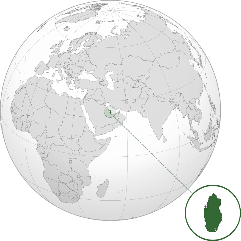 Катар на карті світу