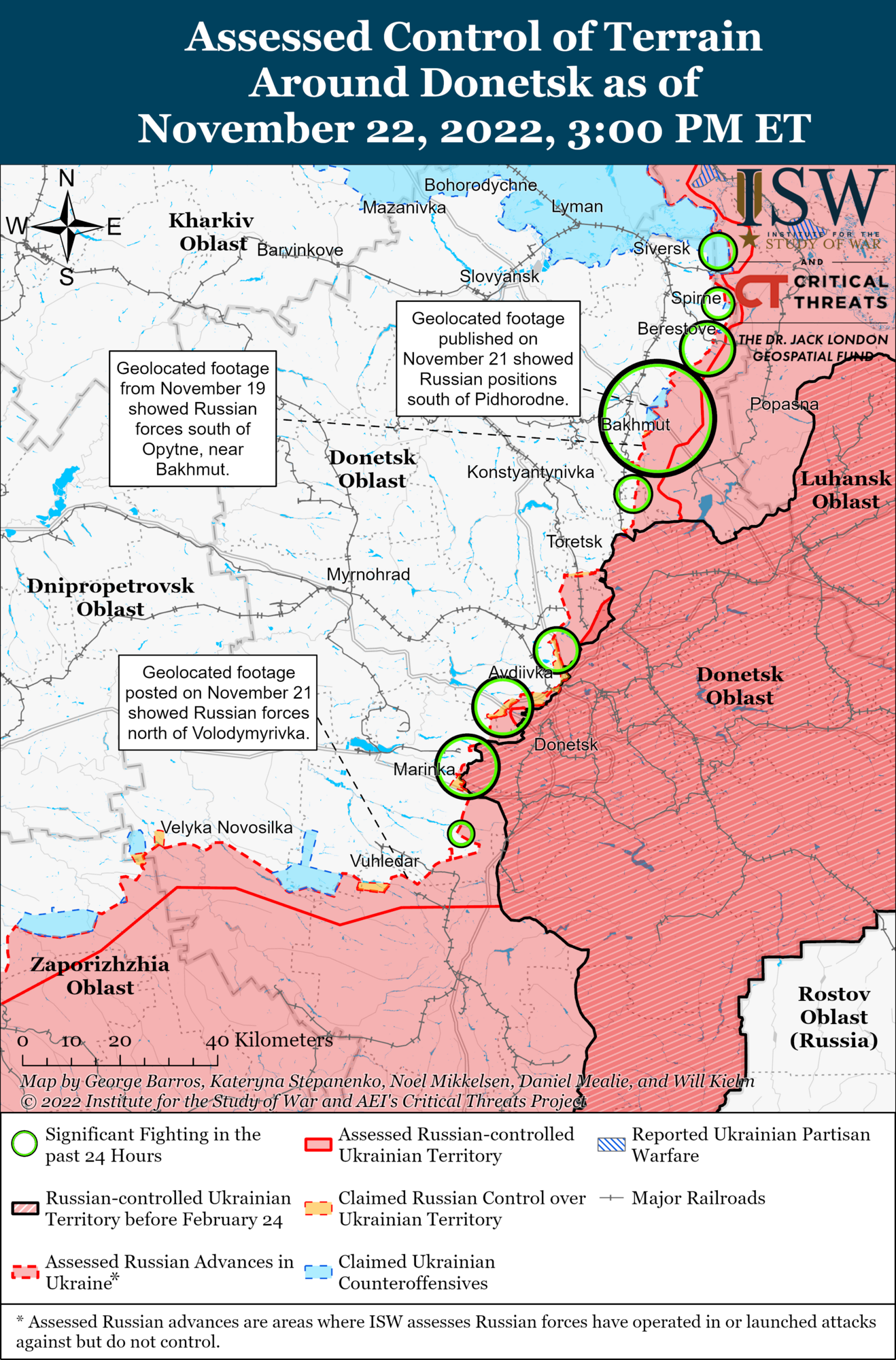 Ситуація на Донбасі 22 листопада 2022 року