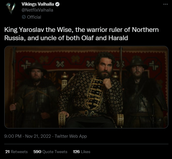 Netflix после громкого скандала исправил пост, в котором Ярослава Мудрого назвали "правителем северной России"
