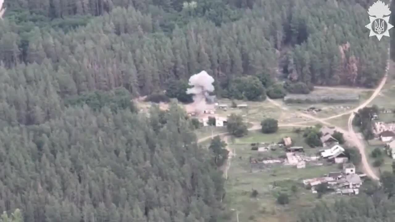 Нацгвардійці передали ''полум'яний привіт'' окупантам на Луганщині: знищено склад БК та живу силу. Відео