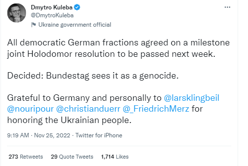Бундестаг планує визнати Голодомор в Україні геноцидом: стало відомо, коли відбудеться голосування