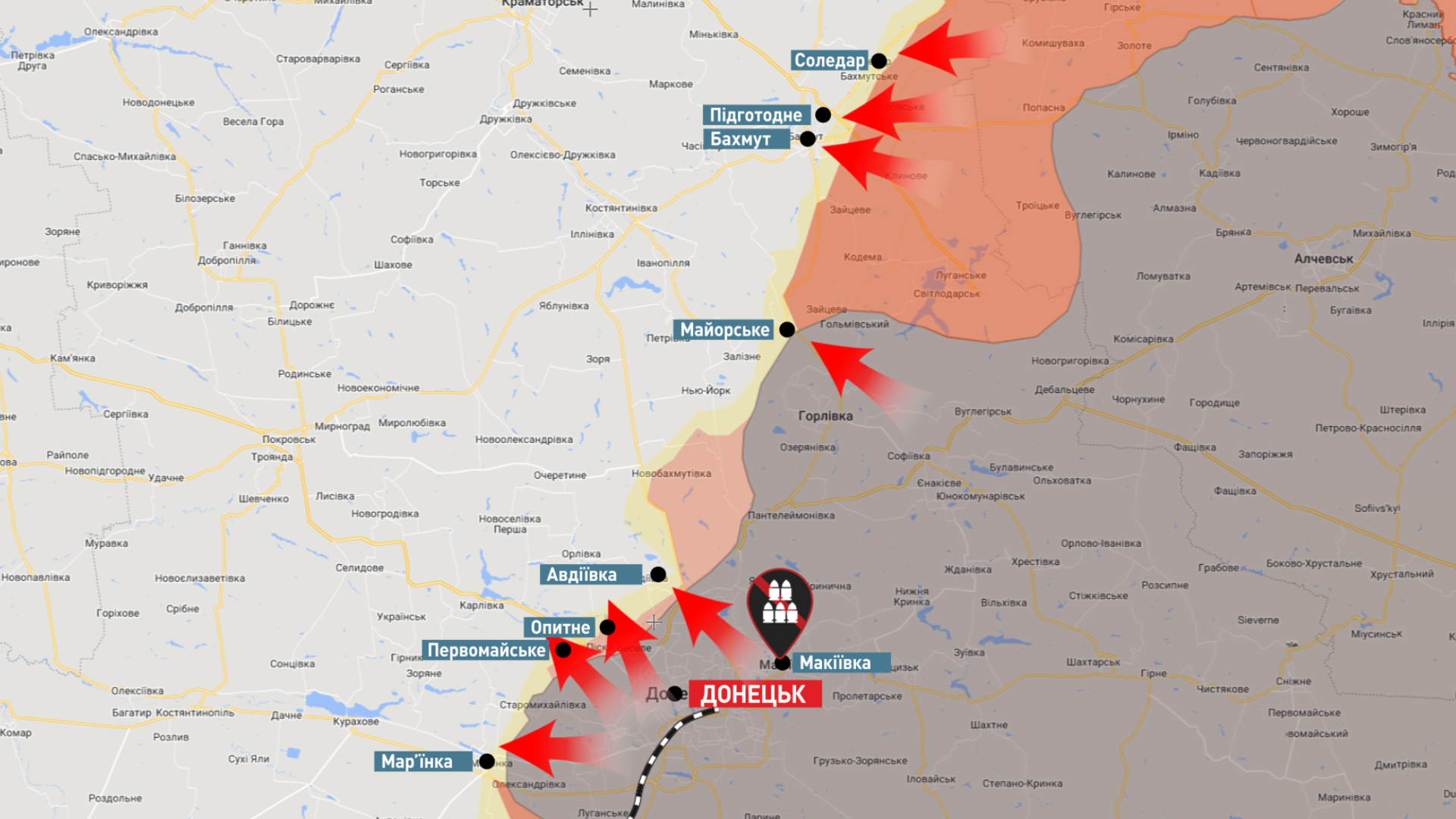 За Бахмут тривають бої на виснаження, а Росія вивозить з Китаю невідомі вантажі