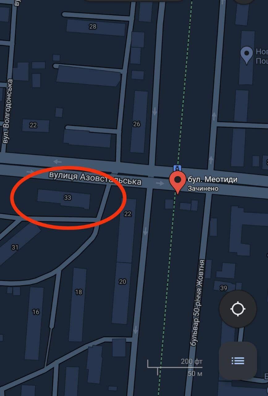 Карты Google показывают, где находился дом