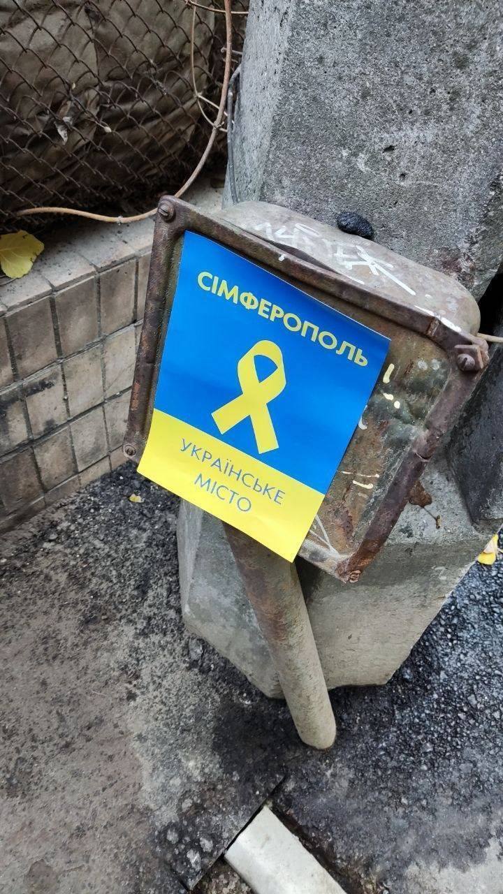 ''Україна переможе'': в окупованому Криму патріоти влаштували сміливу акцію. Фото 