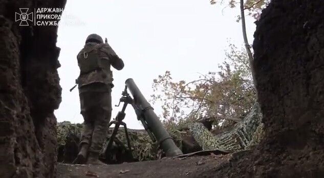 Прикрытие для пехоты: украинские пограничники показали, как их минометные расчеты уничтожают врага. Видео