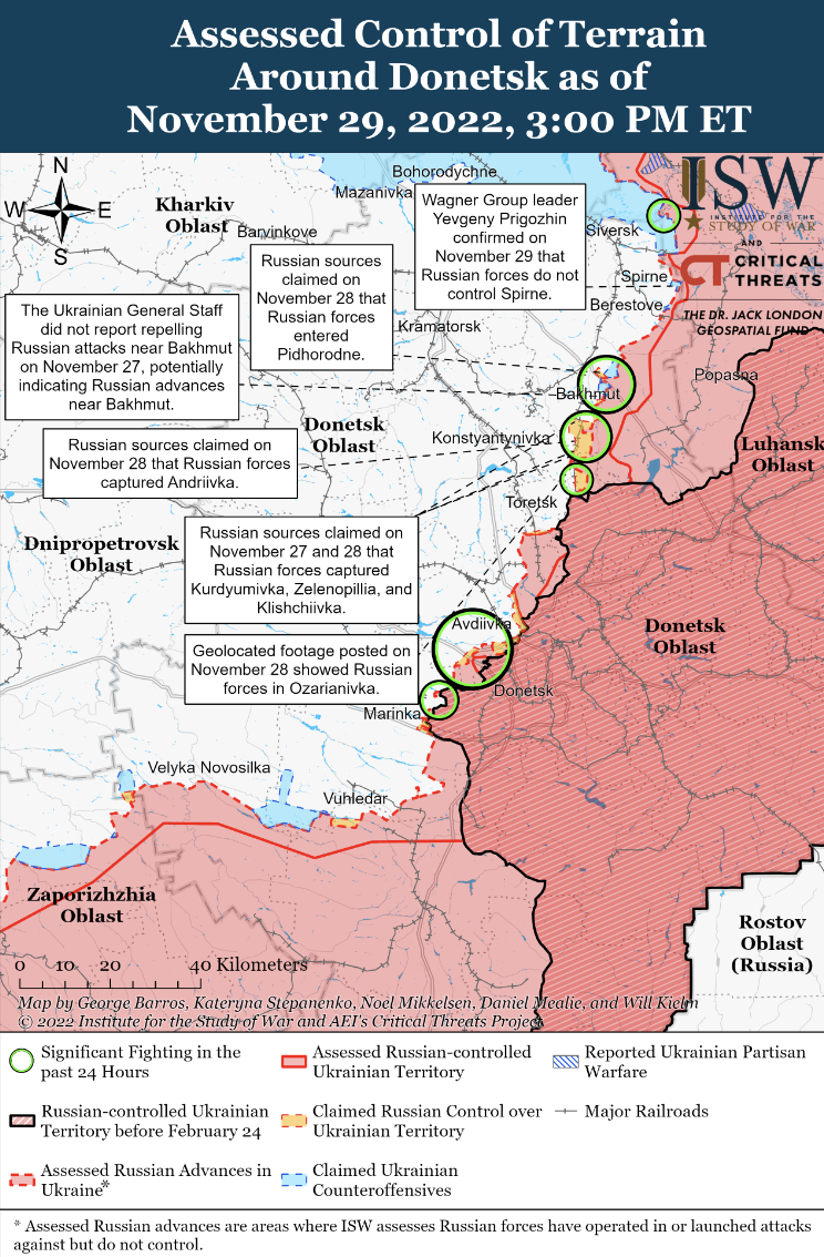 В России заявили о прорыве обороны ВСУ в районе Бахмута: в ISW опровергли фейк и рассказали, как идут бои. Карта
